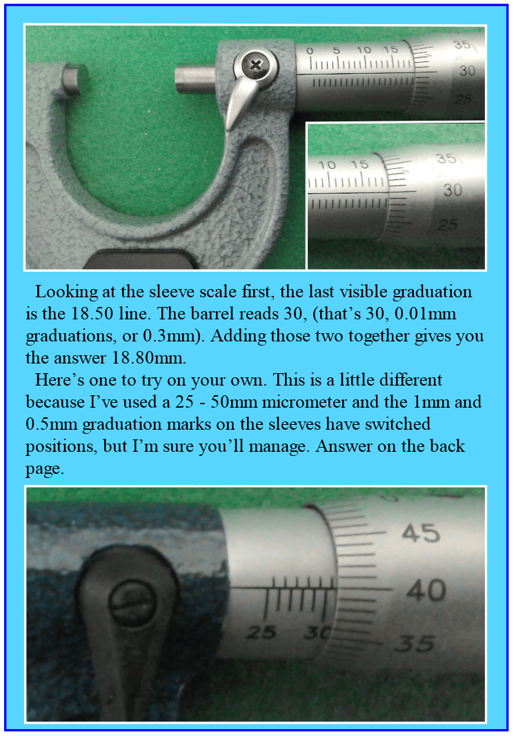 Reading a micrometer scale - part 3.