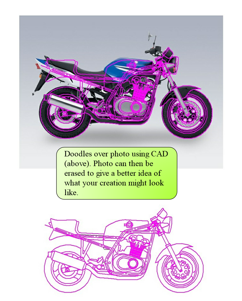 Using photos and CAD, you can see how you bike might look
