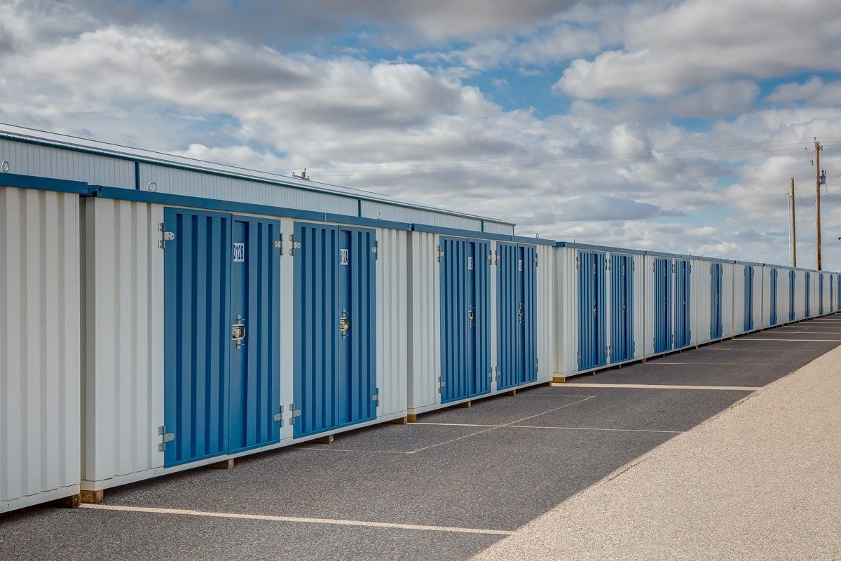 Use outdoor space with portable storage containers for self storage