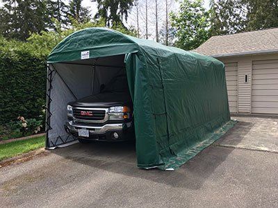Cover-Tech Inc. Portable Garages with custom shelter options 1-888-325-5757