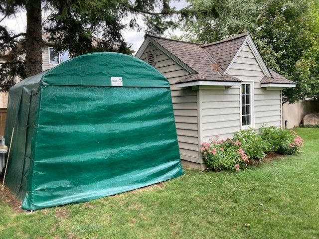 popular reviews with green cover-tech portable car shelters