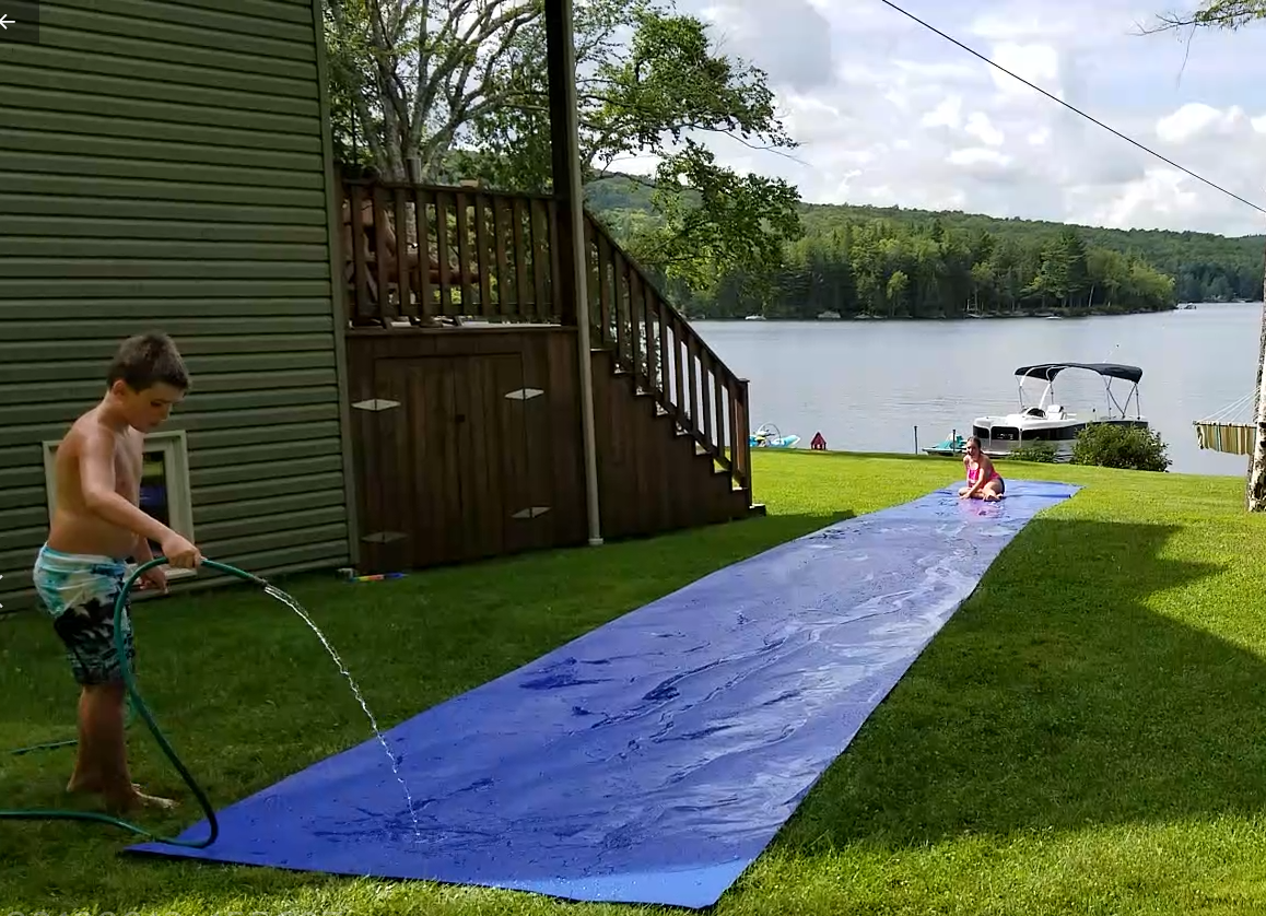 Cover Tech Slippy Slope Slip And Slides Backyard Water Slide 