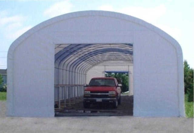 cover-tech inc. 30' x 80' single pipe FABRIC STRAIGHT WALL BUILDINGS