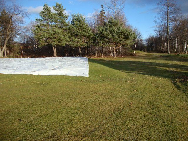 Example Picture Below 72' x 96' water proof ice shield golf green cover in 16 mil