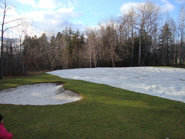 Example Picture Below 72' x 96' water proof turf ice shield cover in 16 mil