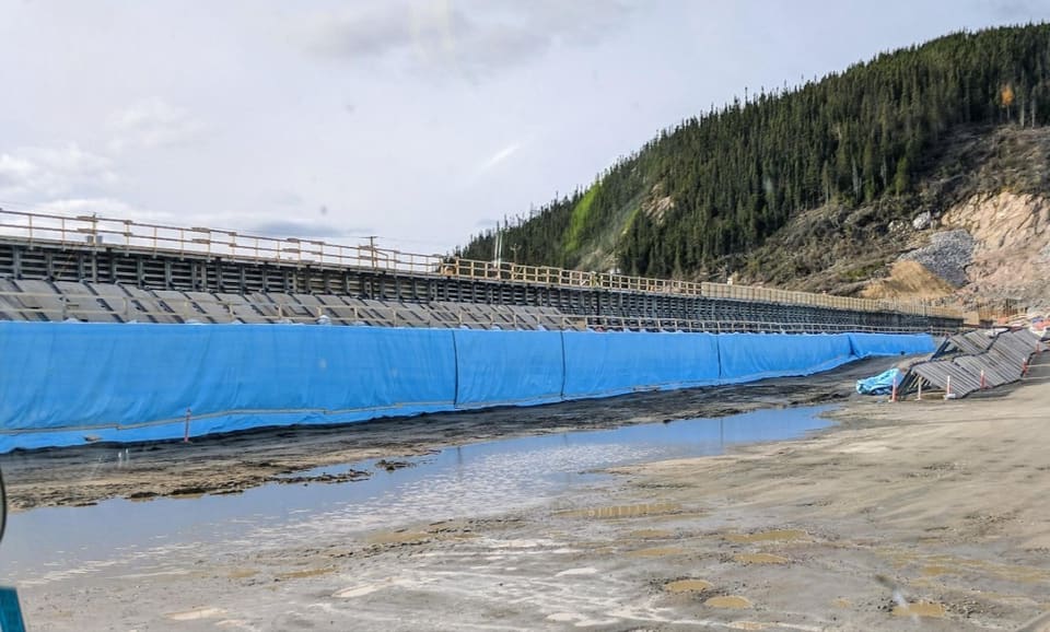 Cover-Tech Inc. custom made  insulated tarps being used to cure concrete for Muskrat Falls.