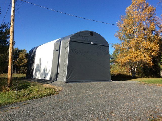 COVER-TECH INC. FABRIC PORTABLE RV SHELTERS AND BOAT STORAGE GARAGE TOLL FREE: 1 888 325-5757