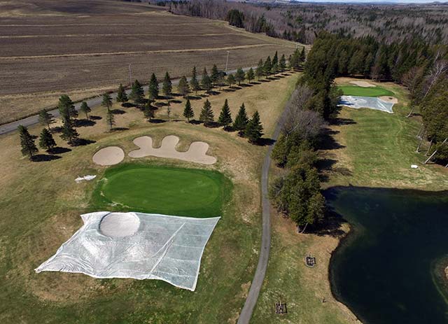 COVER-TECH GOLF GREEN COVER AMAZING TURF RESULTS AT COVERED BRIDGE GOLF COURSE HARTLAND NB