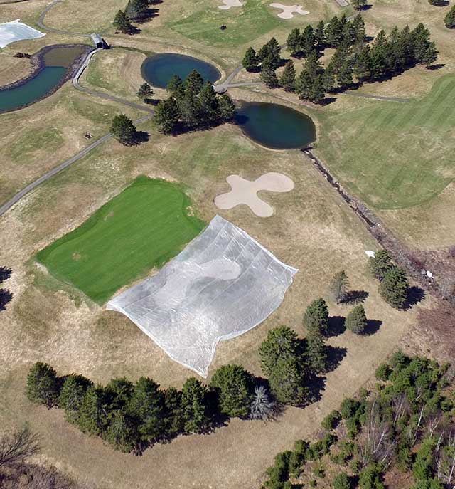 COVER-TECH GOLF GREEN COVER AMAZING RESULT AT COVERED BRIDGE GOLF COURSE HARTLAND NB