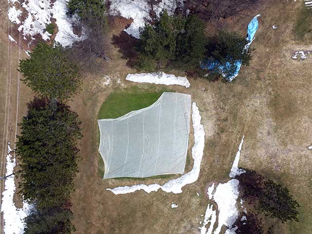 COVER-TECH GOLF GREEN COVER AMAZING TURF RESULT AT COVERED BRIDGE GOLF COURSE HARTLAND NB
