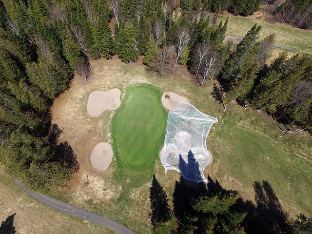 COVER-TECH GOLF GREEN COVER AMAZING TURF RESULT AT COVERED BRIDGE GOLF COURSE HARTLAND NB