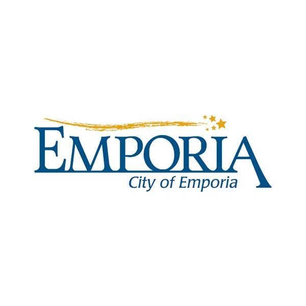 Emporia city of emporia logo on a white background