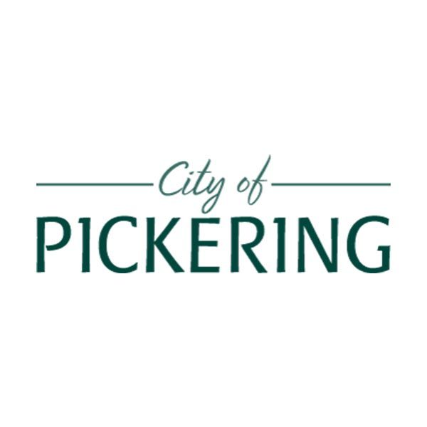 A city of pickering logo on a white background