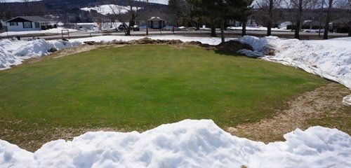 2014 was one of the harshest Winters in History! First day golf green cover was removed!
