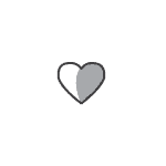 A black and white drawing of a heart on a white background.