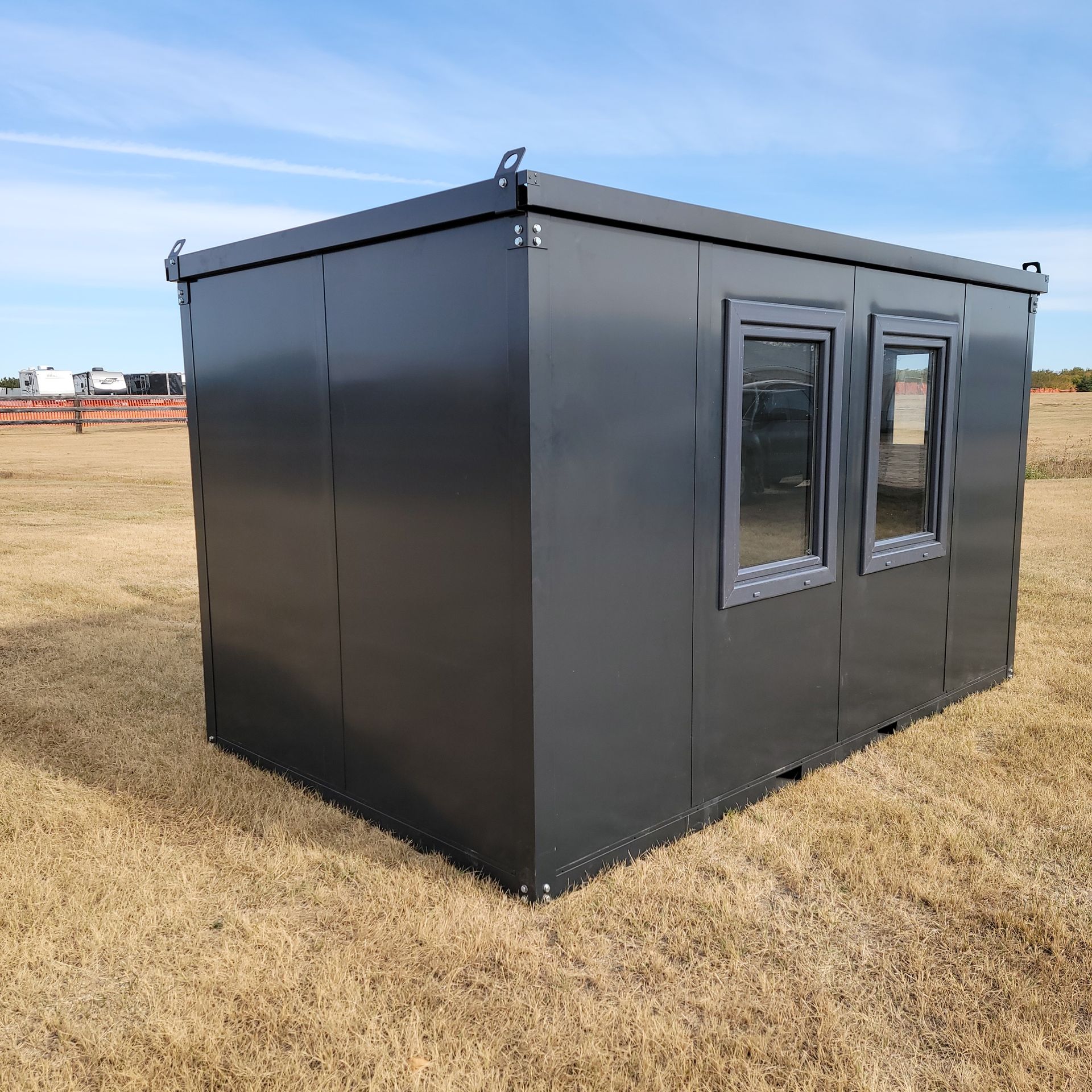 Portable storage flat packed office containers