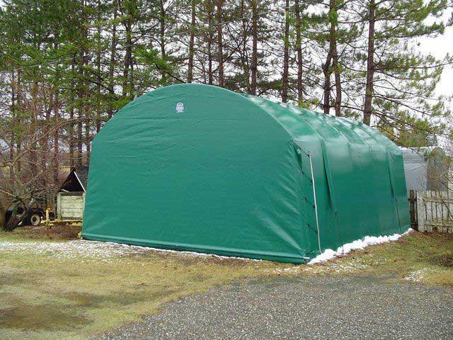 COVER-TECH INC. TWO CAR FABRIC PORTABLE GARAGE SHELTER TOLL FREE: 1 888 325-5757