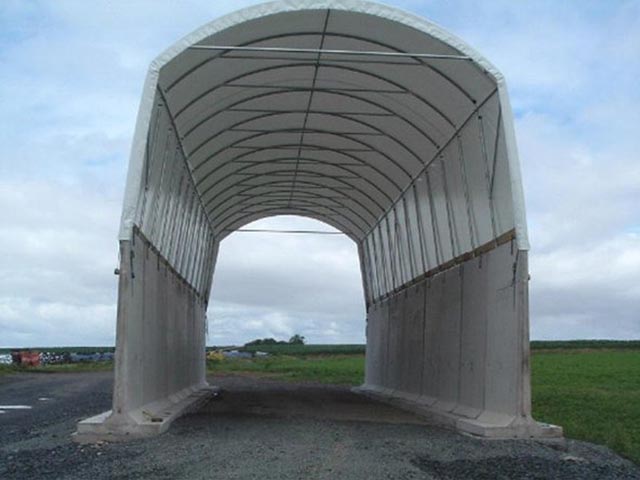 COVER-TECH INC. TWO CAR PORTABLE FABRIC GARAGE ON WALL FOUNDATION TOLL FREE: 1 888 325-5757