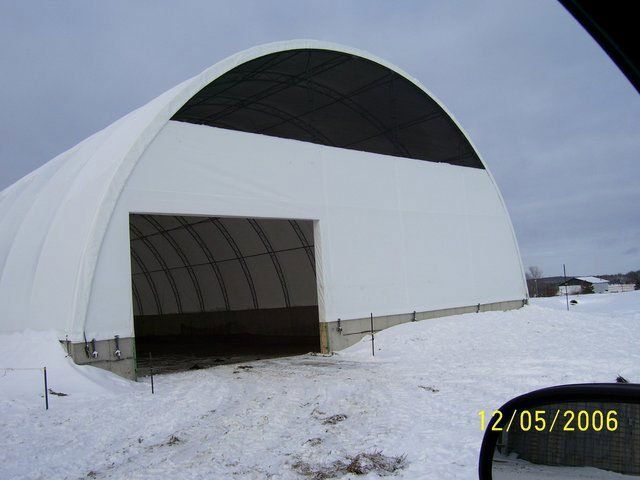 Cover-Tech DOME BUILDINGS fabric buildings 62' x 200' agriculture building