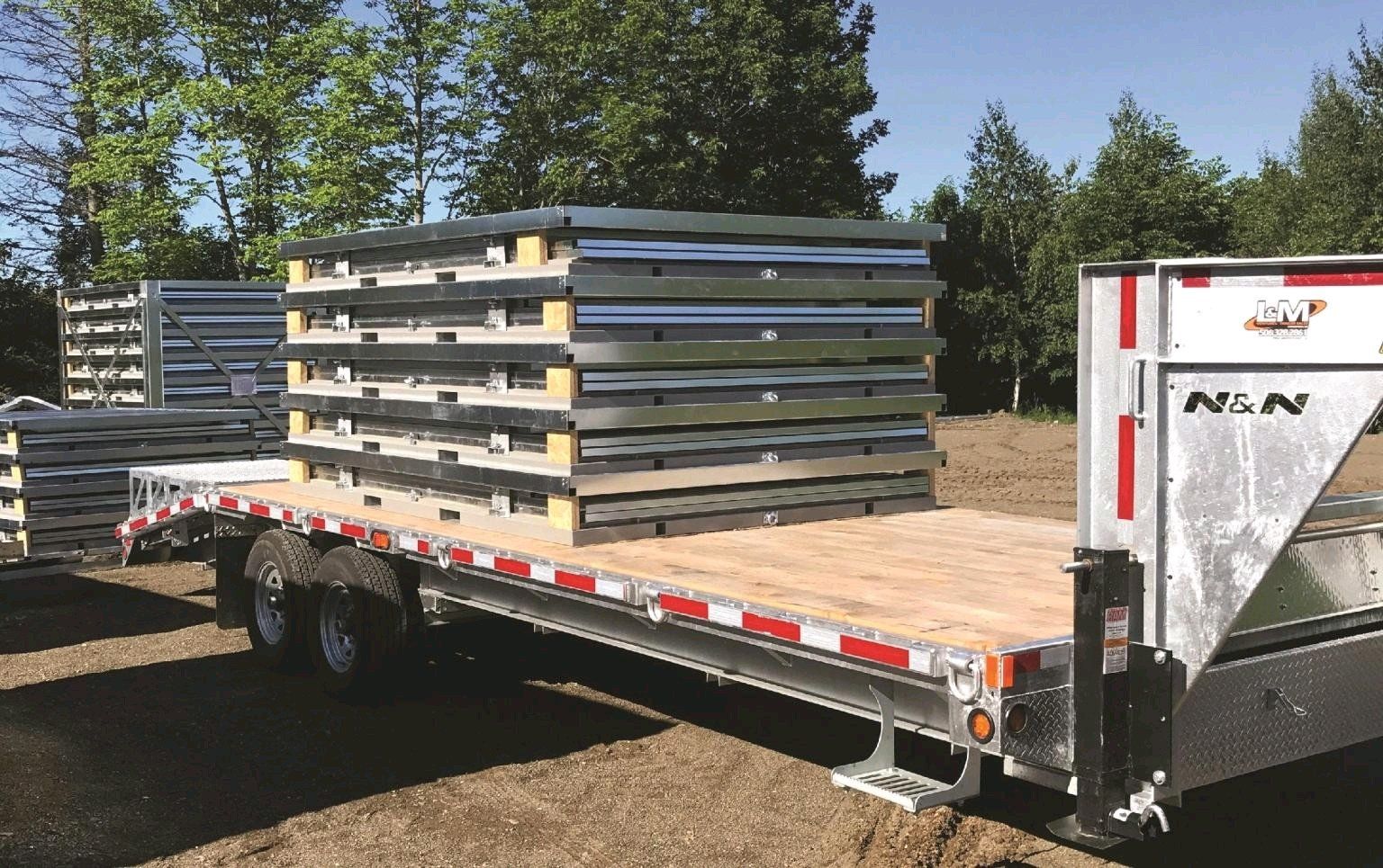 Containers flat packed for easy portable storage delivery