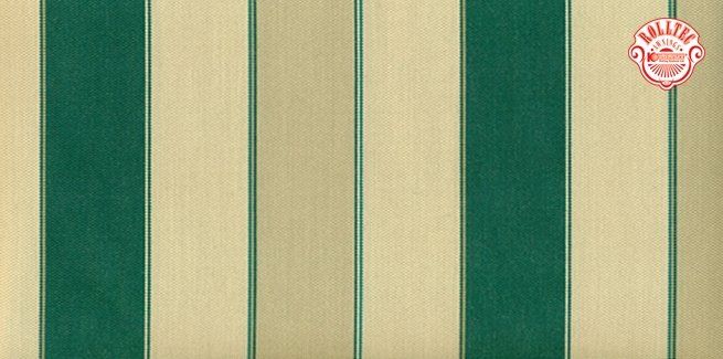 A close up of a green and white striped fabric