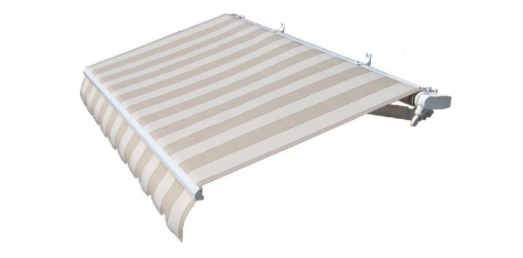 Cover-Tech Inc. Rolltec Retractable Residential Awnings BROWN STRIPES