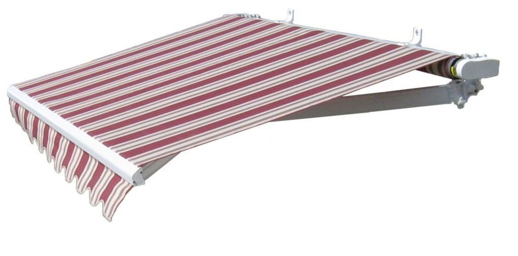 Cover-Tech Inc. Rolltec Retractable Residential Awnings BURGUNDY STRIPES