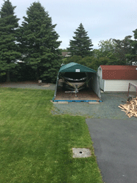 Cover-tech reviews of a 12' x 24' portable boat shelter