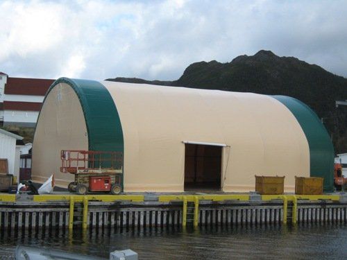 62' x 80' palletized fish meal storage dock side STRAIGHT WALL BUILDINGS