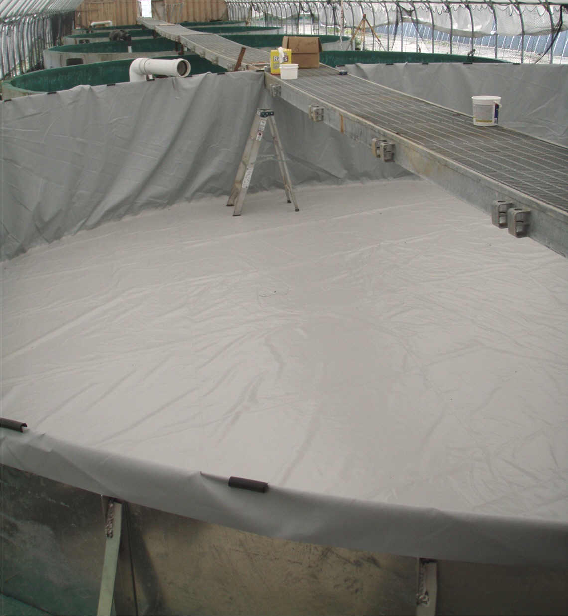 Custom made pvc tank liners and geomembrane is also available