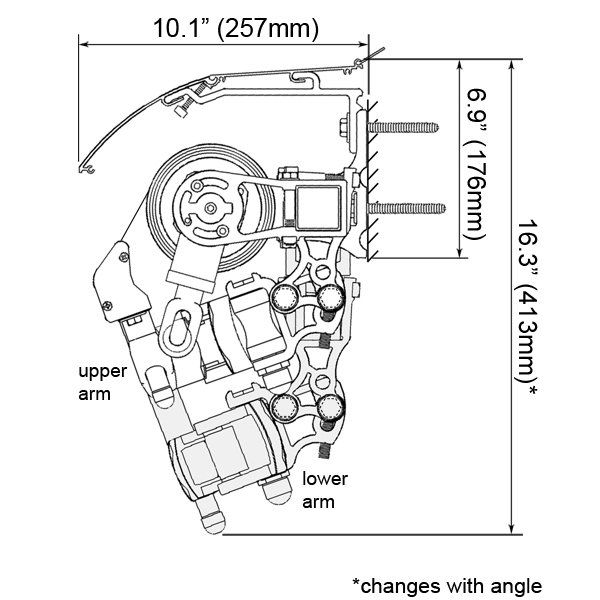 ADALIA X3M EXTENDA™ installation on wall with protective hood
