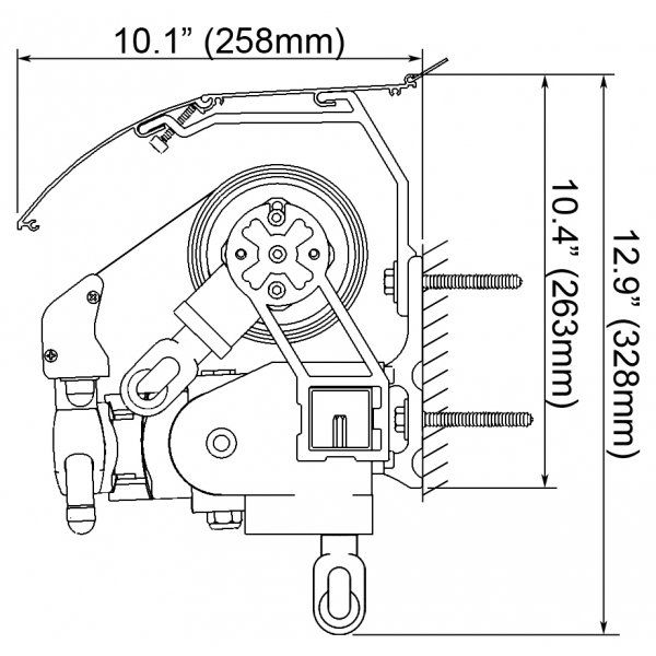 ADALIA X3M PLUS™ installation on wall with protective hood