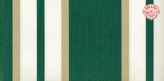 A close up of a green and white striped fabric.