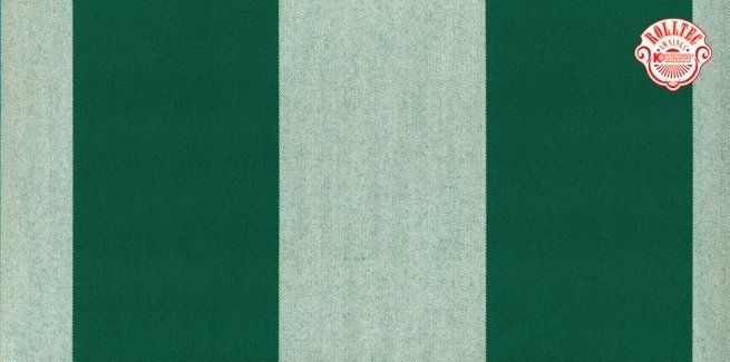 A close up of a green and white striped fabric.