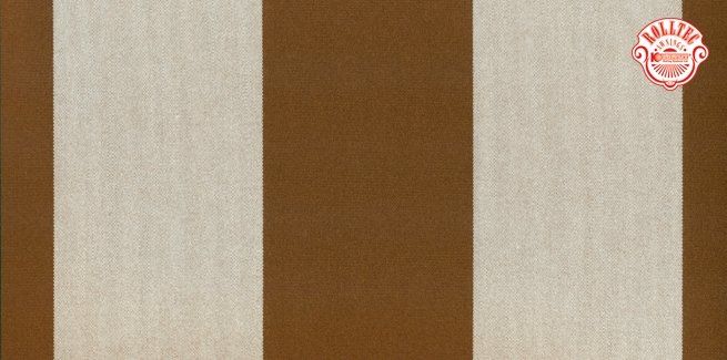 A close up of a brown and white striped fabric.