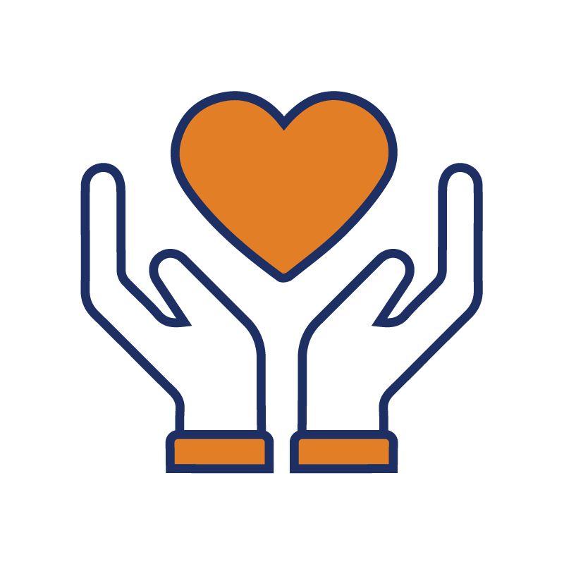 A pair of hands holding a heart in their hands.