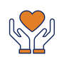 A pair of hands holding a heart in their hands.