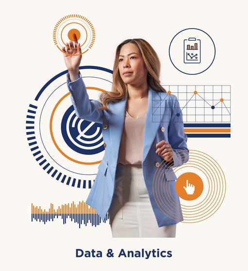 Data & Analytics recruitment specialist pushing button