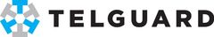 Logo for Telguard, featuring a geometric shape in blue and gray, with the brand name in black.