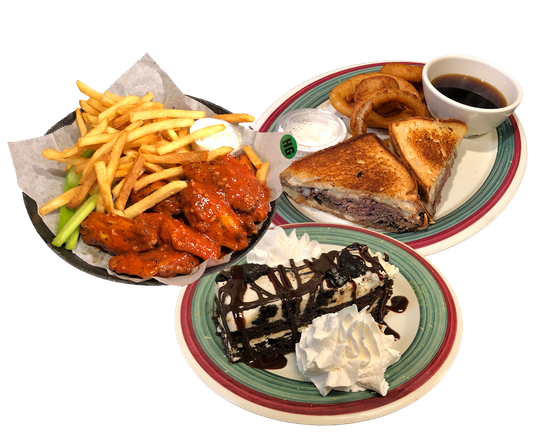 Wings, Sandwiches, Entrees, Deserts