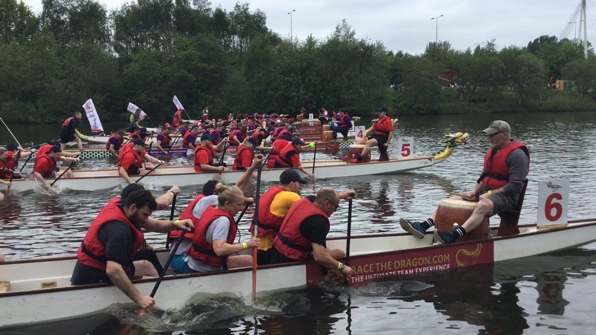 The Manchester Charity Dragon Boat Challenge - Multi Charity Event - Grand Final start