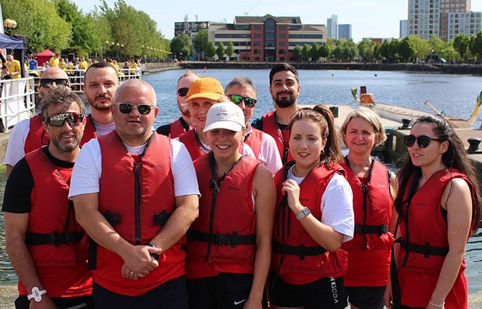 PZ paddlers from PZ Cussons, supporting Wood Street Mission