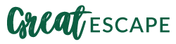 Great Escape logo in green cursive and sans-serif text.