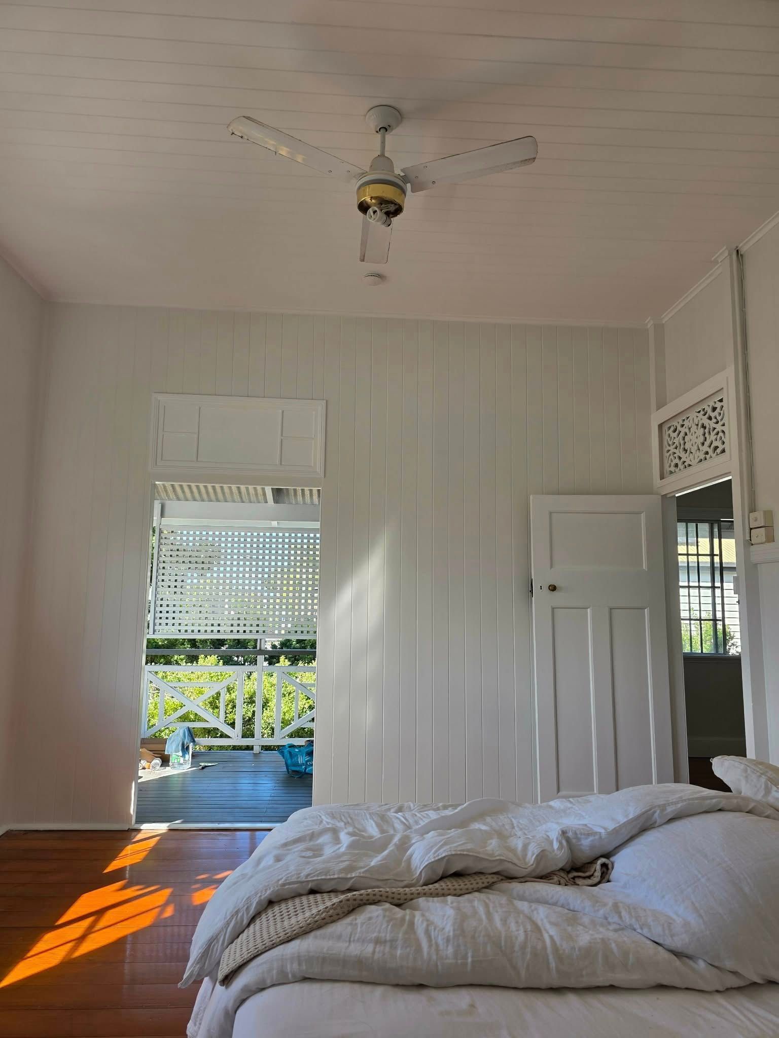 a Ceiling With a Dark Gray and Beige Color Block Design — MVP Painting Professionals in Sunshine Coast, QLD