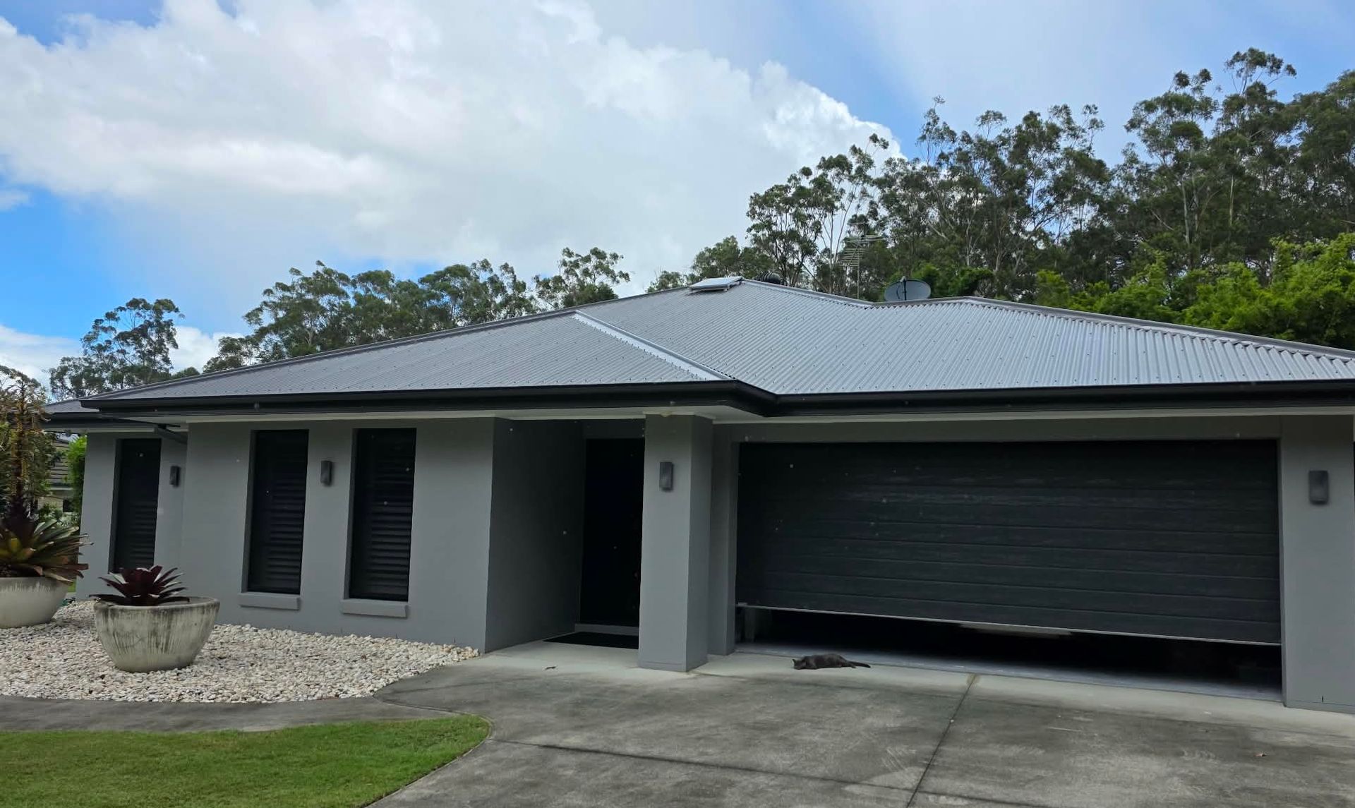 A Single-story Grey House With a Tiled Roof — MVP Painting Professionals in Sunshine Coast, QLD