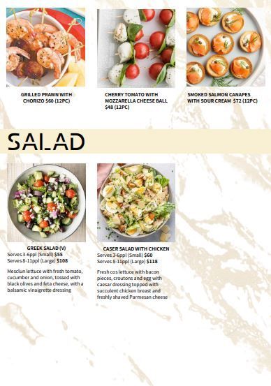 A page of a book titled salad with pictures of different salads