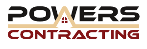 Powers Contracting logo with text and house graphic.
