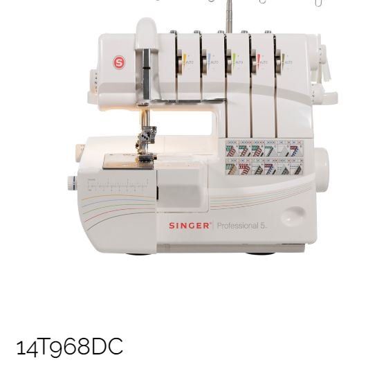 Una macchina da cucire Singer bianca su uno sfondo bianco