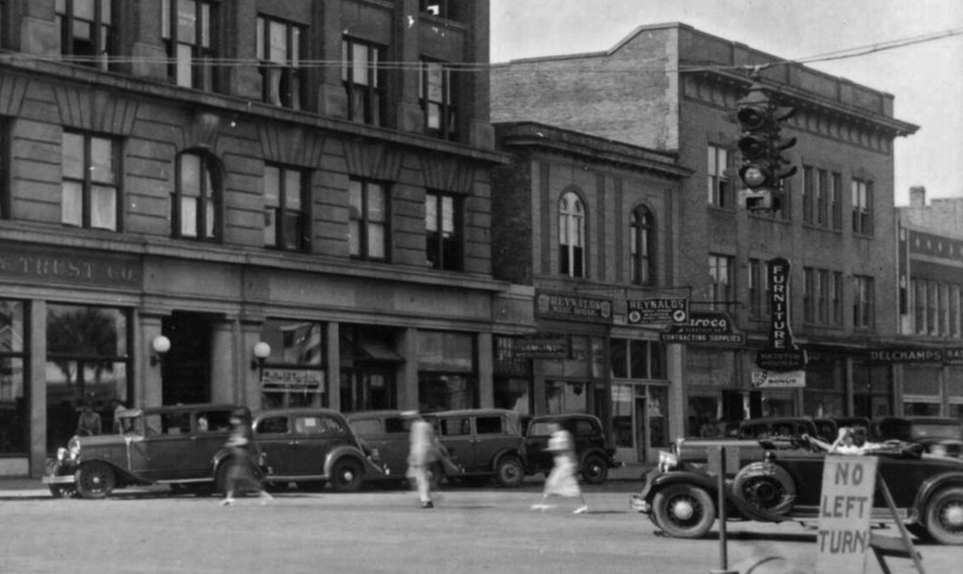 Historic Garden street view of Blount, Moulton and Marston Quina Building