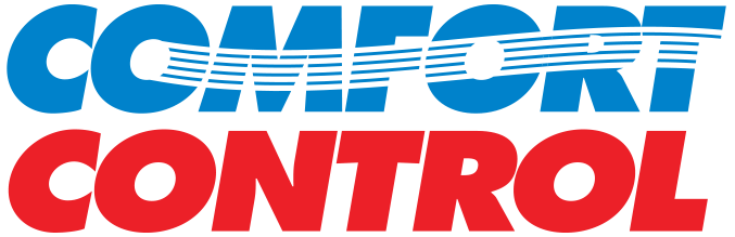 The comfort control logo is blue and red on a white background.